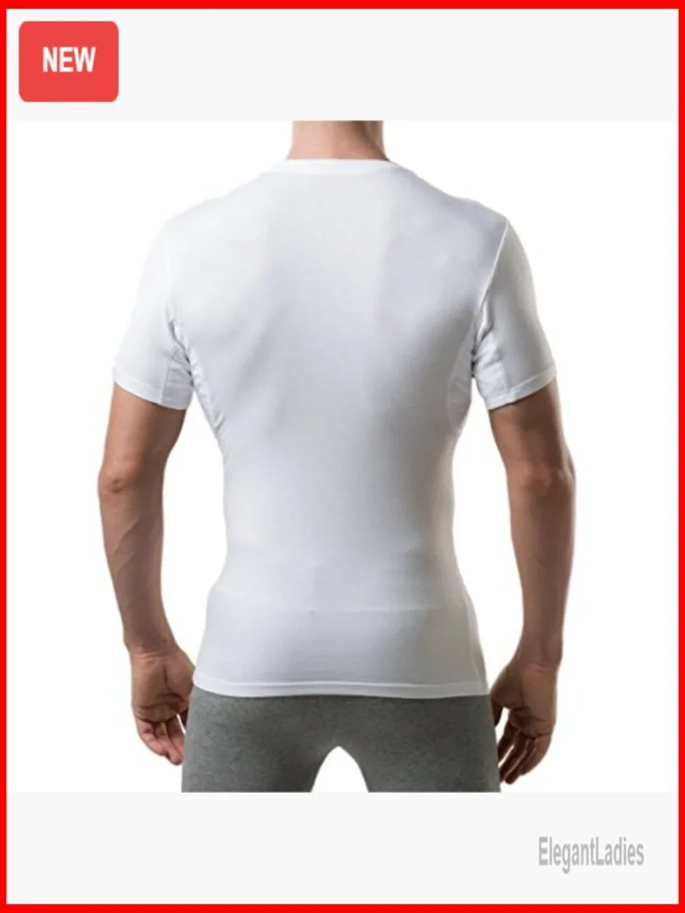 Slim Fit Undershirt with Sweat Pads, Rayon Blend, Crew Neck